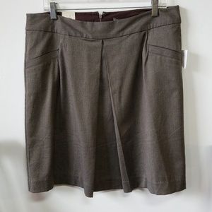 Nwt Old Navy brown pleated skirt sz 12